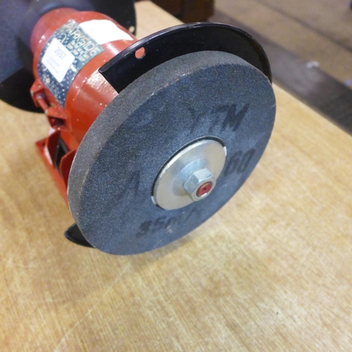 2037 - A Parkside 230v bench grinder (PDS150) - Failed electrical safety test due to faulty on/off switch -... 