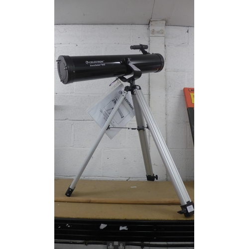 2073 - A Celestron Power seeker (76-a2) telescope on tripod stand