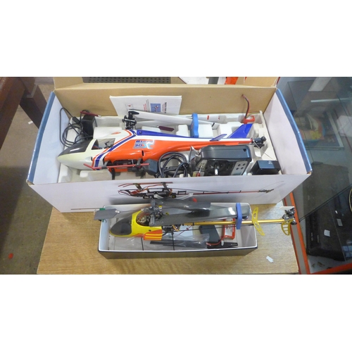 2075 - A Twister Storm 3DX remote control chopper and one other