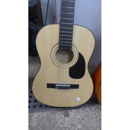 2076 - 3 Acoustic guitars; Burwood (JC-36), Music Alley (MA-34-O) and Tatra Classic
