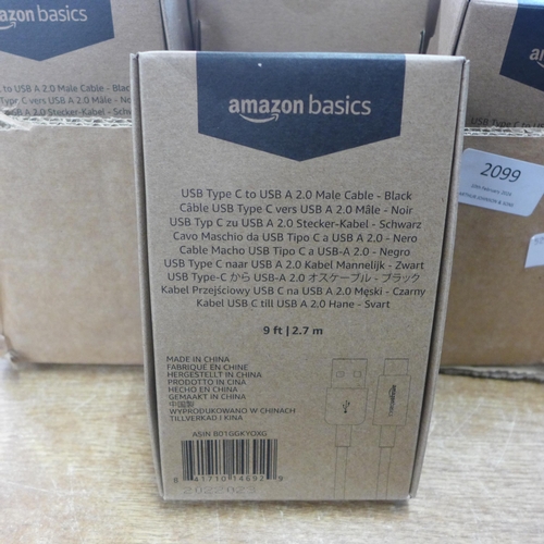 2099 - 30 Amazon Basics 9ft USB to USBC fast charge cables