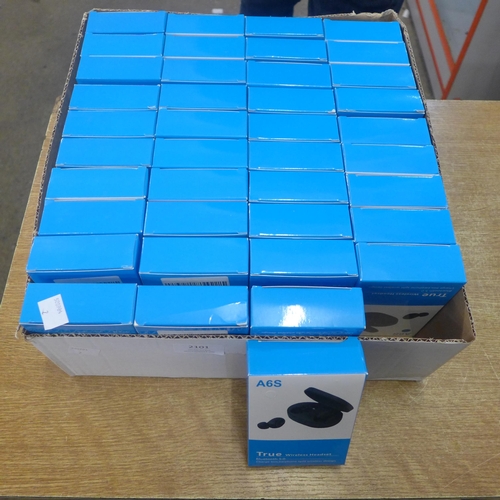 2101 - A box of 40 - A65 True wireless headsets