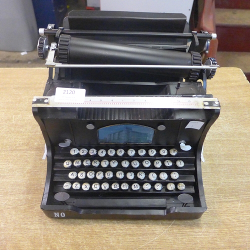 2120 - A tin plate decorative typewriter