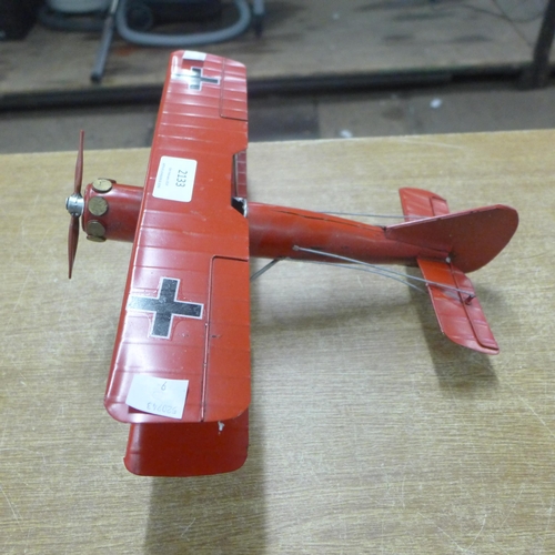 2133 - A tin plate bi-plane