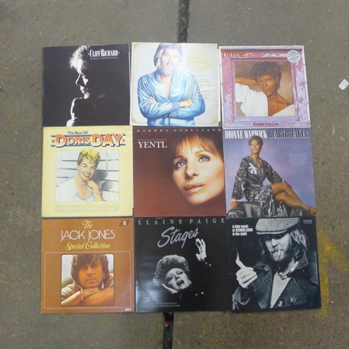 2143 - A quantity of LP records including Kenny Rogers, Lionel Richie, Bryan Ferry, Elton John, Barbra Stre... 