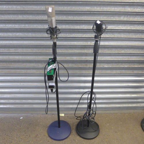 2144 - 2 Microphones on stands - Robe NT2 and Kik Pure 1