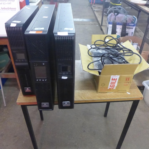 2147 - 3 Vertiv Liebert 1kva uninterrupted power supplies - various models