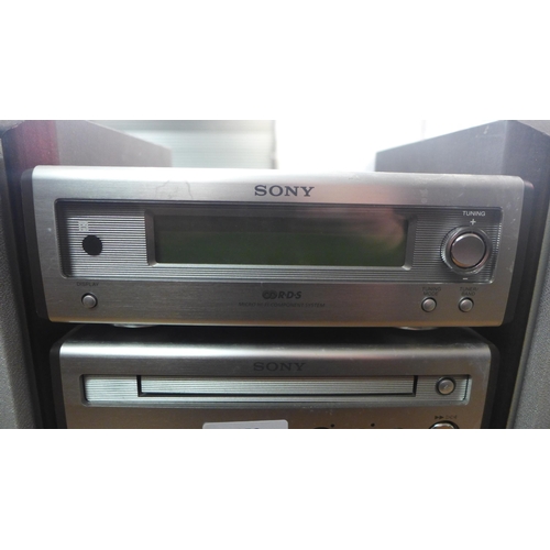 2153 - A quantity of Sony stereo equipment including: an advanced dynamic sound generator, a compact disk p... 