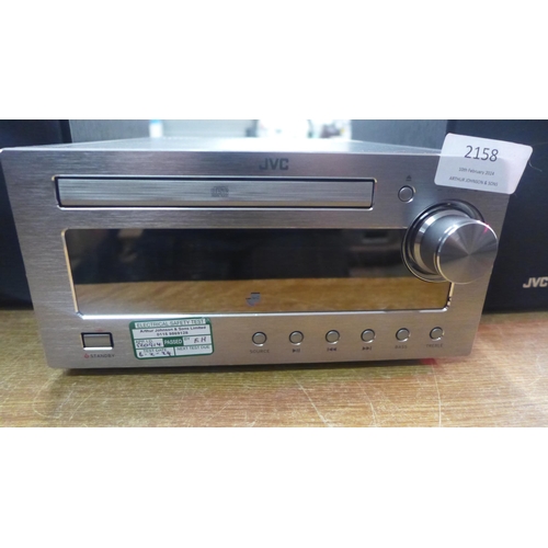 2158 - JVC (UX-D106) Bluetooth/DAB radio CD player and box of CDs