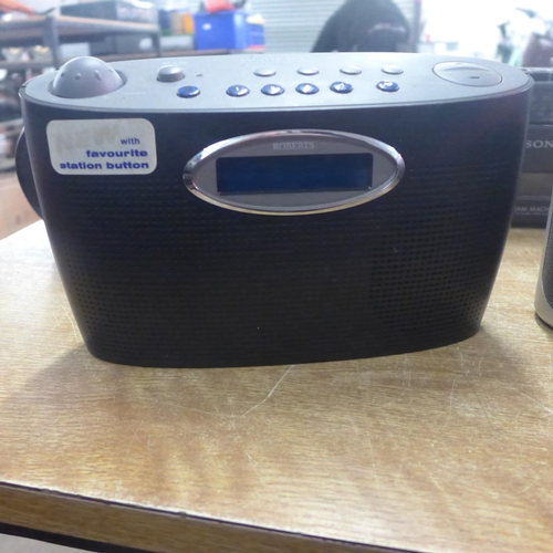 2161 - A quantity of assorted radios including a Philips (AZ102B) DC sound machine, a Roberts Elise DAB rad... 