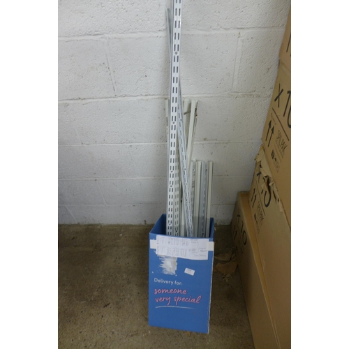 2250 - A quantity of shop display Timco shelving with brackets