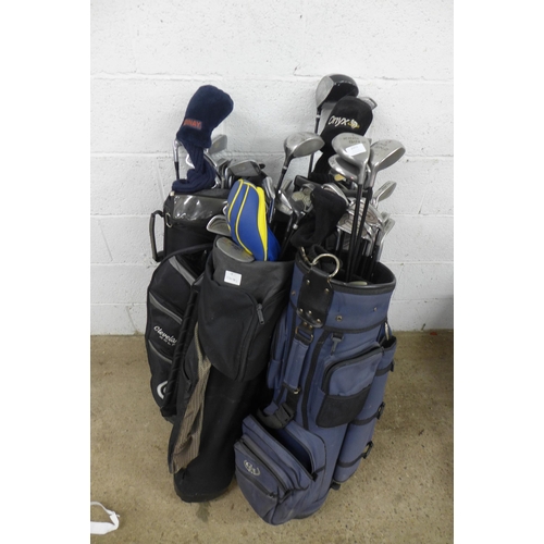 2251 - Various sets of golf clubs; Donnay, King Pin, Palmer and Wilson