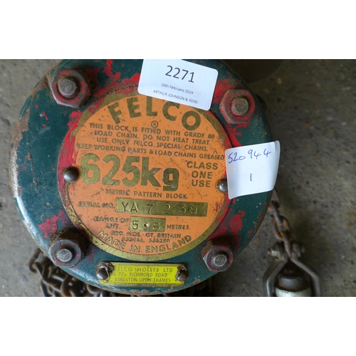 2271 - A Felco 625kg (YA7239) block and tackle