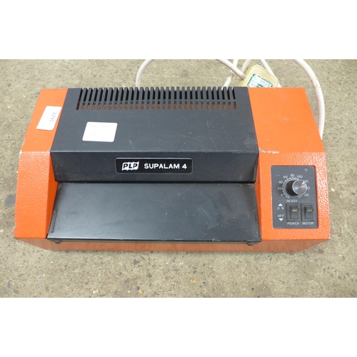 2295 - A PLP Supalam 4 laminator with laminating sheets