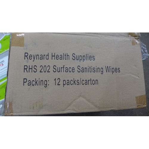 2308 - A box of 12 pack of sanitising surface wipes