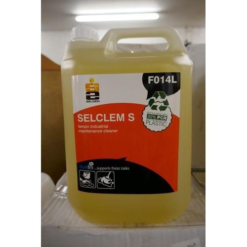 2326 - Six 5 litre bottles of Selclem 5 F014L Lemon Industrial Cleaner and a 10l bottle of Zenith Cool Brit... 