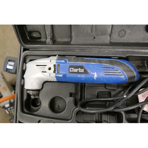 2352 - A box of 6 Clarke return items - 2 Clarke multi function tool kits (CMFT250), 3 Clarke contractor 18... 