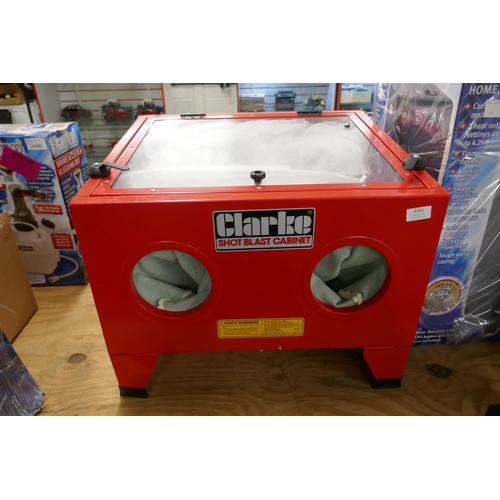 2361 - 5 Clarke items - Clarke contractor 2400w 355m (con14) cut off saw, Clarke mobile gas heater (MGHI), ... 