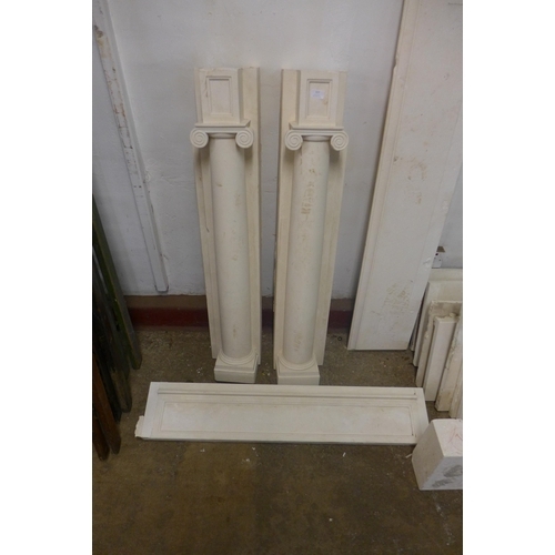 227 - A marble effect stone fire surround