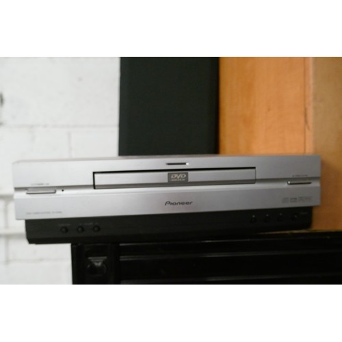 2179 - A quanitity of Pioneer stereo equipment including- A subwoofer (S-DV55SW-Q), A DVD tuner system (XV-... 