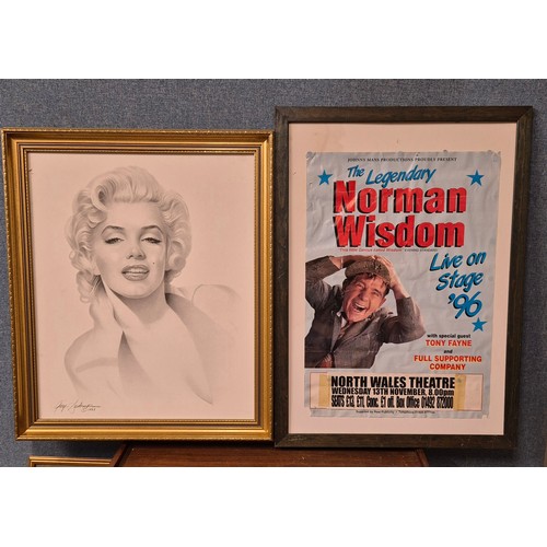 272A - A Marilyn Monroe print and a Norman Wisdom poster