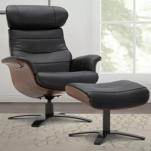 1450 - Kuka Karma Chair Black With Ottoman, original RRP £566.66 + VAT (4195-13) * This lot is subject to V... 
