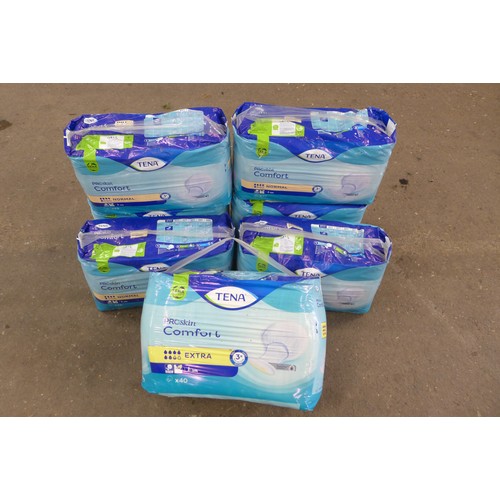 2264 - 8 packs of Tena pro-skin comfort sanitary pads