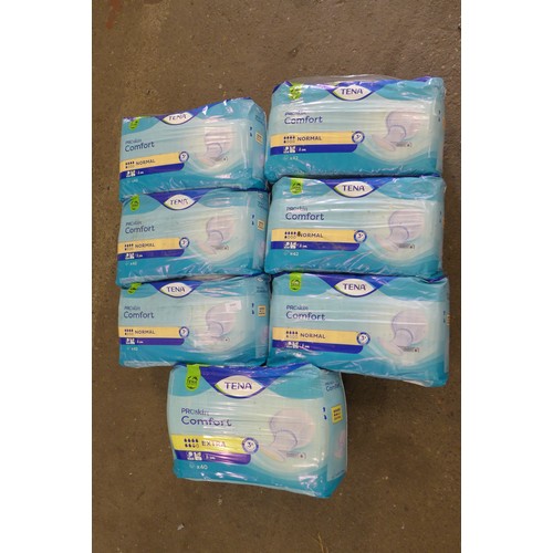 2264 - 8 packs of Tena pro-skin comfort sanitary pads