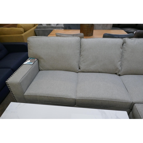 1327 - Ellen Light Grey Sectional Fabric corner sofa, original RRP £749.98 + VAT (4195-25) * This lot is su... 