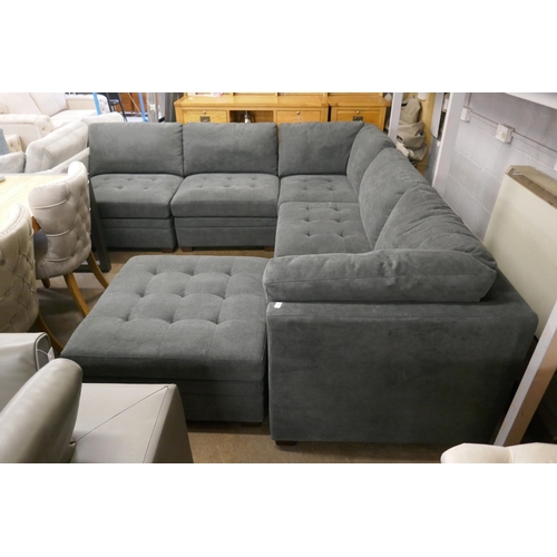 1454 - Tisdale 6Pc Sofa Grey Dark Grey, original RRP £1166.66 + VAT (4195-15) * This lot is subject to VAT