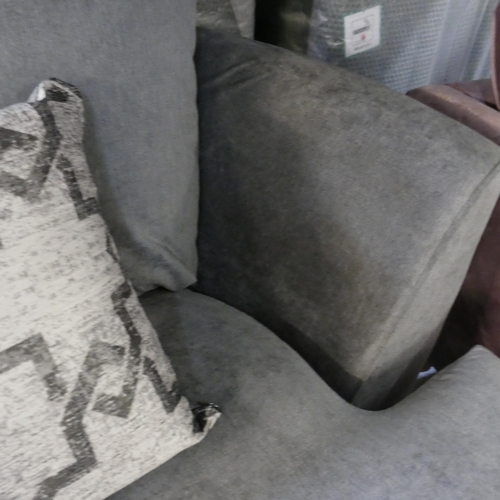 1529 - A grey upholstered swivel armchair RRP £545