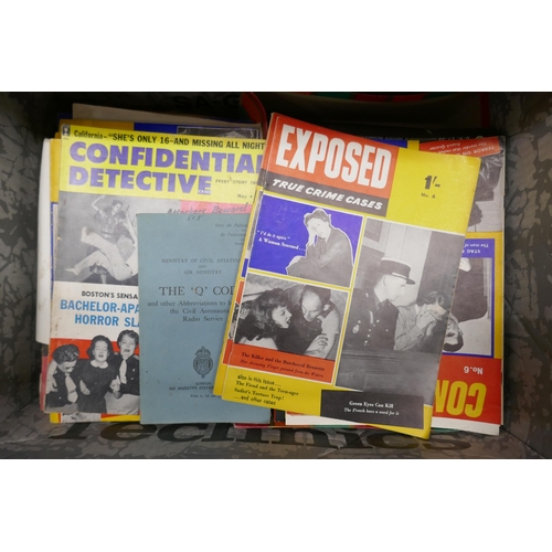 1127 - A box of Amazing Detective, Exposed True Crime Cases, Murder and other Crime magazines **PLEASE NOTE... 