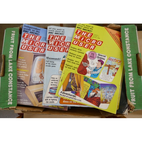 1130 - A box of BBC Micro User magazines **PLEASE NOTE THIS LOT IS NOT ELIGIBLE FOR POSTING AND PACKING**