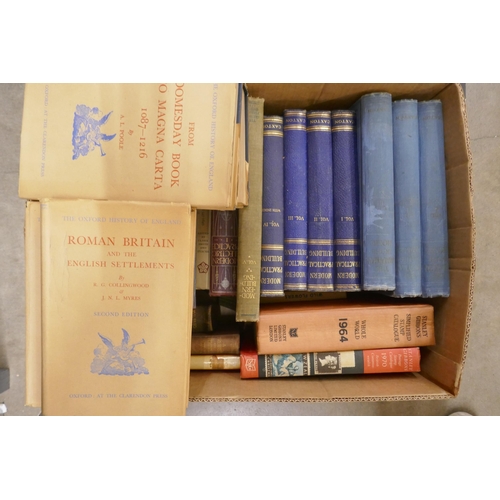 1139 - Three boxes of mixed books, encyclopedias, stamp catalogues, history books, etc. **PLEASE NOTE THIS ... 