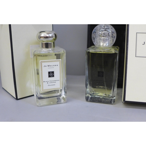 616 - Two bottles of Jo Malone cologne, boxed