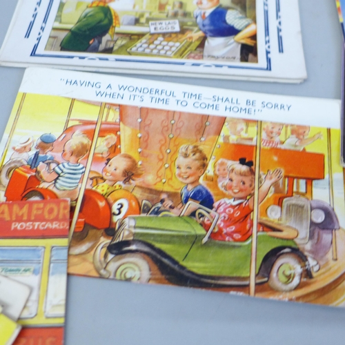 625 - Postcards; 60 Bamforth comic postcards, vintage to modern