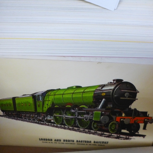 658 - Railwayania; a box of railway postcards, books, etc.