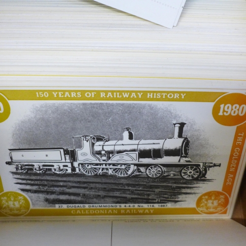 658 - Railwayania; a box of railway postcards, books, etc.