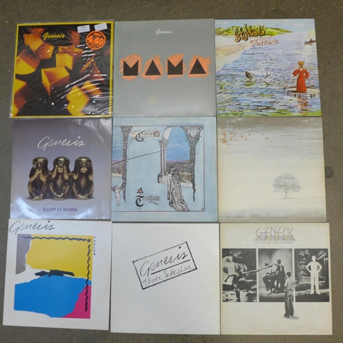 659 - Eleven Genesis LP records and 12