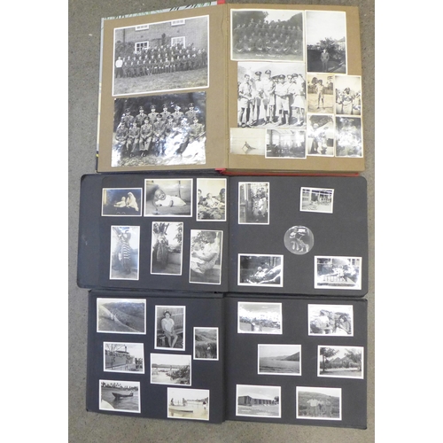 660 - An album of RAF and Africa photographs with invitations and other items dated 1950s/60s and two fami... 