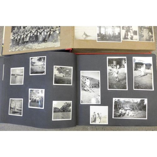 660 - An album of RAF and Africa photographs with invitations and other items dated 1950s/60s and two fami... 