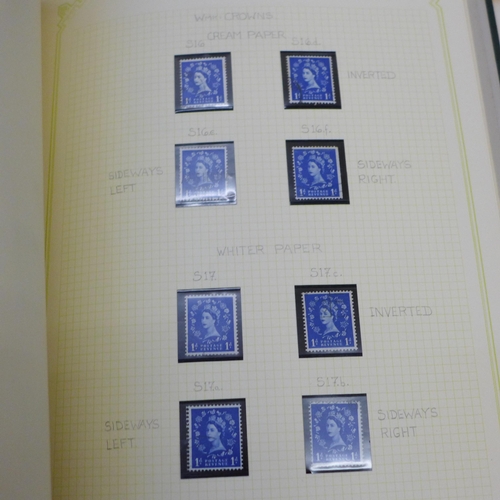 662 - Three albums of Machin stamps, detailed catalogue descriptions and a smaller album