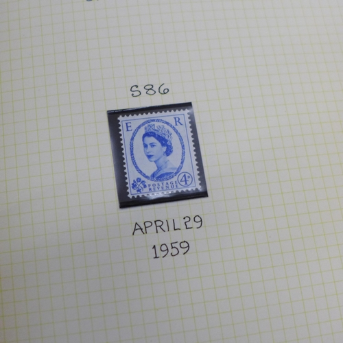 662 - Three albums of Machin stamps, detailed catalogue descriptions and a smaller album