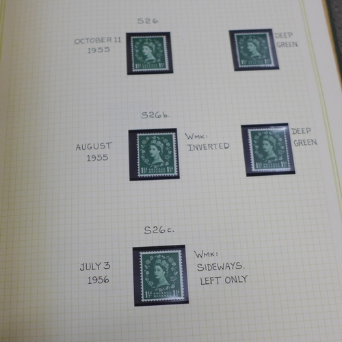 662 - Three albums of Machin stamps, detailed catalogue descriptions and a smaller album