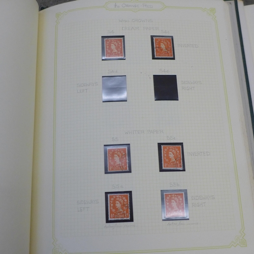 662 - Three albums of Machin stamps, detailed catalogue descriptions and a smaller album