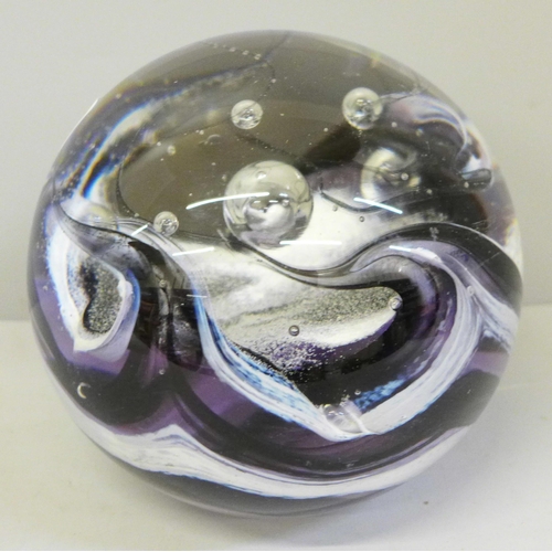 666 - A limited edition large Caithness 'Magnum' paperweight, scratched