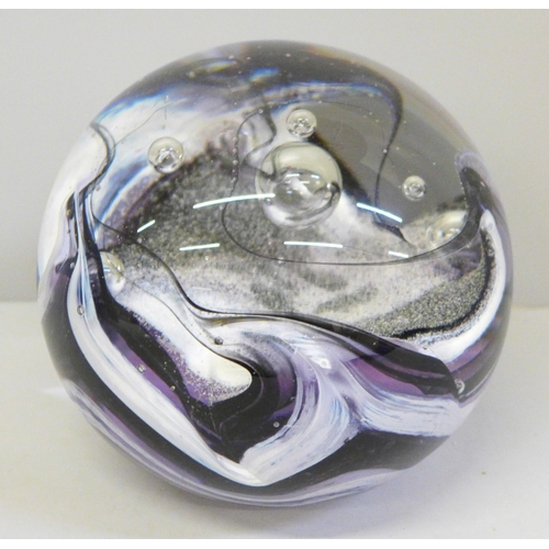 666 - A limited edition large Caithness 'Magnum' paperweight, scratched