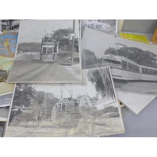 672 - Vintage tram photographs, etc.