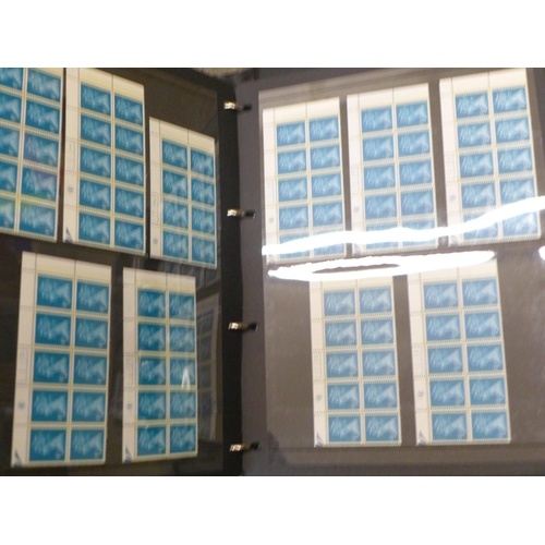 682 - Five albums of stamp blocks, coil strips, Machin definitives, extensively catalogued