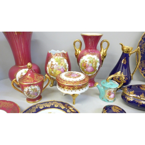 688 - A collection of Limoges vases, lidded pots, etc. (18)